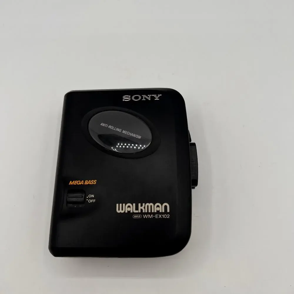 SONY Walkman WM-EX102 Portable Cassette Player Mega Bass Black FOR PARTS/REPAIR